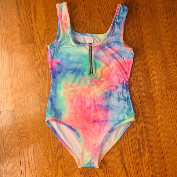 Multi color velvet body suit - Picture 3 of 3